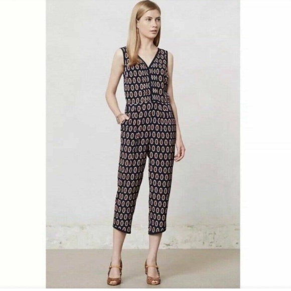Anthropologie Lilka jumpsuit XS Small ikat modern bohemian - Picture 3 of 10